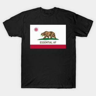 California Worker Essential AF Flag Covid 19 Coronavirus T-Shirt